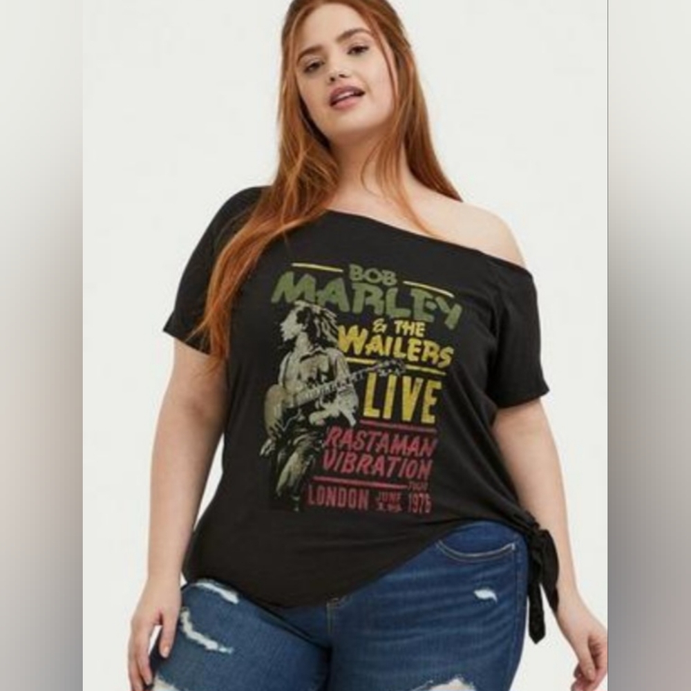 Torrid - Bob Marley off the shoulder tee